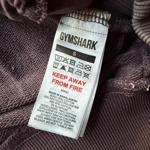 Gymshark Heritage Washed Hoodie Size Small Onyx purple Acid NWOT - Picture 4 of 4